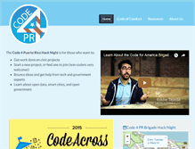 Tablet Screenshot of code4puertorico.org